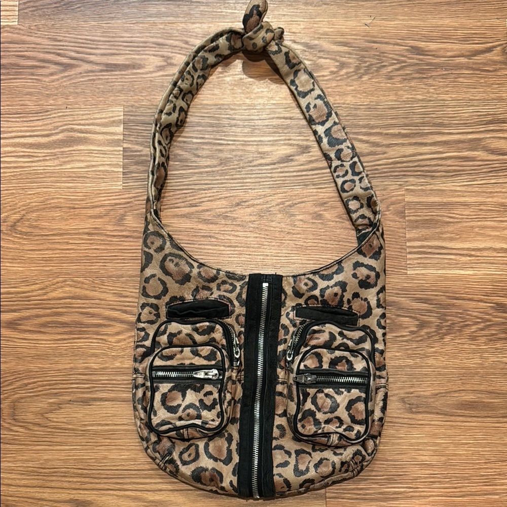 Alexander Wang Leopard Print Hobo Bag